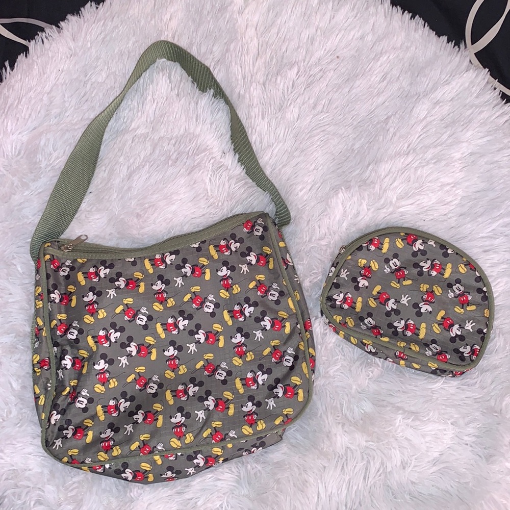 💚DISNEY MICKEY MOUSE NYLON MEDIUM TOTE BAG SET💚